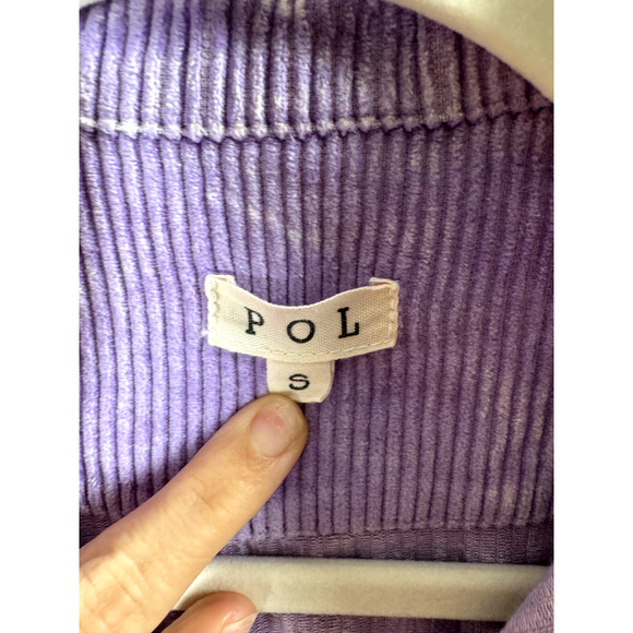 POL Lavender Pastel Goth Unique Modern Cowgirl Country Corduroy Trucker Jacket S - Picture 2 of 6